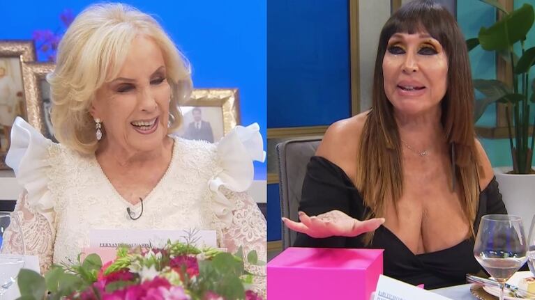 Moria Casán le hizo un "regalazo" a Mirtha Legrand en su regreso a la TV