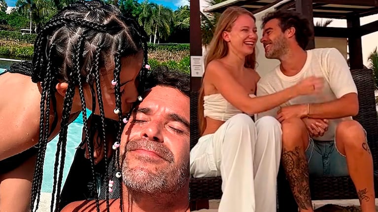 Las fotos de las vacaciones de Nicolás Cabré con su novia Rocío Pardo y su hija Rufina en Punta Cana