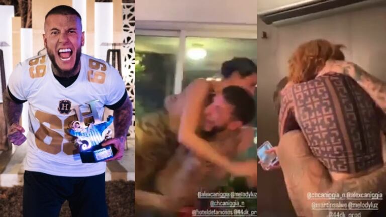 El súper festejo de Alex Caniggia al ganar El Hotel de los Famosos