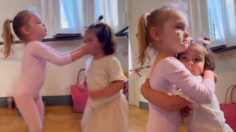 El dulce abrazo de Ana García Moritán a Sarah Burlando en clase de ballet: el video