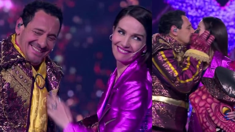 Ricardo Mollo sorprendió a Natalia Oreiro bajo un disfraz en ¿Quién es la máscara?: "Morí de amor" 