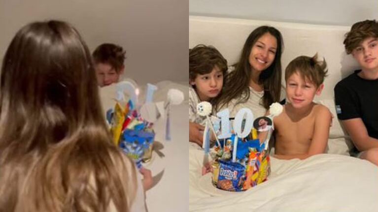 Pampita sorprendió a su hijo Beltrán por sus diez años