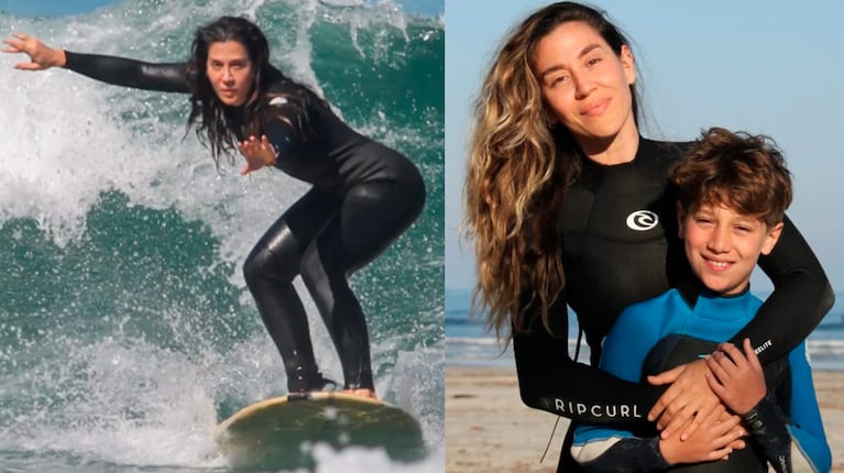 El susto de Jimena Barón en Brasil: Momo Osvaldo pasó un mal momento mientras practicaba surf