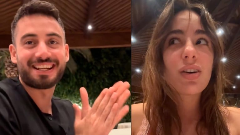 Nico Occhiato y Flor Jazmín Peña cenaron en Italia y casi les agarra un infarto: el desopilante motivo 