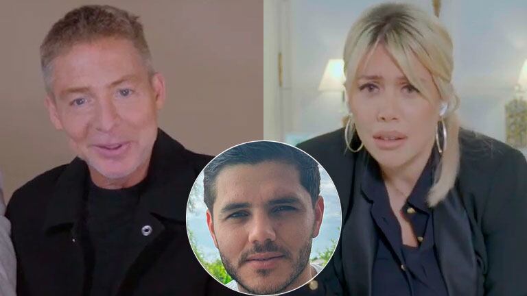 La divertida charla entre Adrián Suar y Wanda Nara en Los Protectores