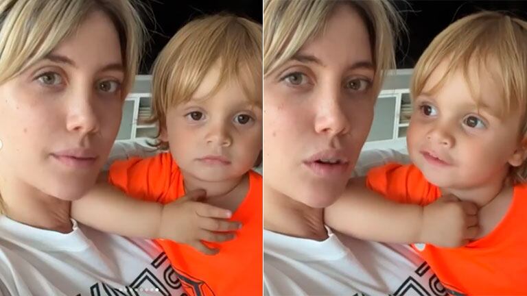 El tierno video de Wanda Nara con su sobrinito Viggo: "Lo amo hasta la luna"