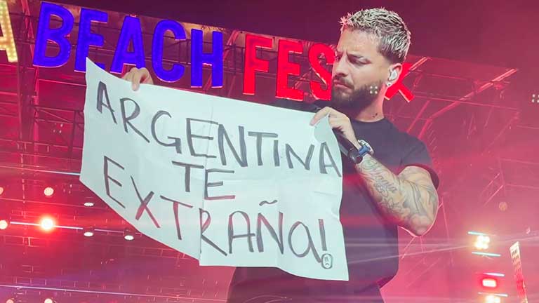 Maluma paró un show para saludar a Argentina