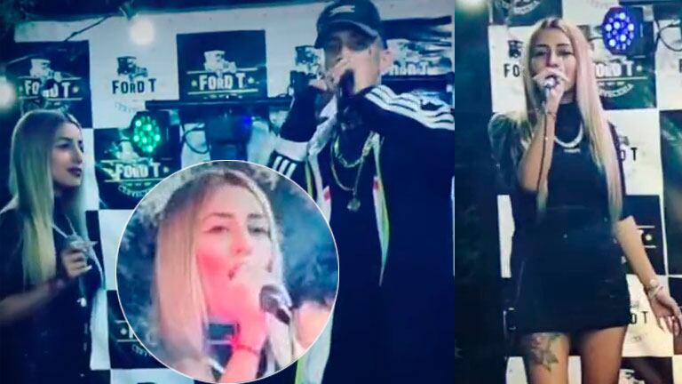 Así fue el debut de Tamara Báez como cantante, con L-Gante acompañándola en el escenario