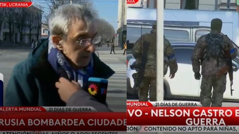 Militares ucranianos interrumpieron a Nelson Castro en una transmisión en vivo