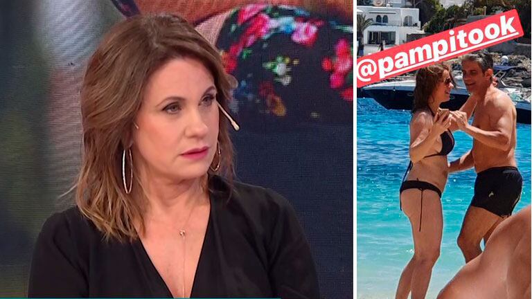 Nancy Dupláa expresó su enojo con la persona que la fotografió de vacaciones en España con Pablo Echarri