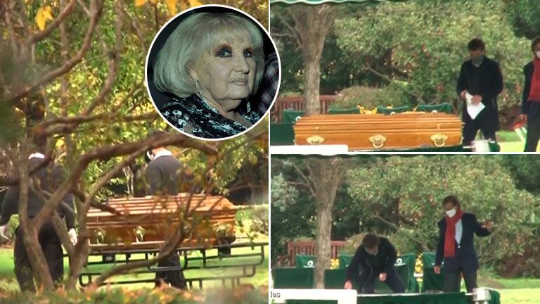 Las imágenes del solitario último adiós a Goldie, la hermana de Mirtha Legrand