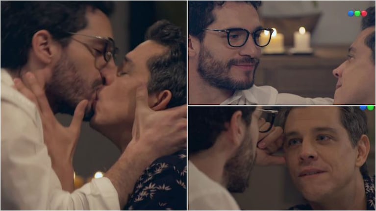 El beso de Michel Noher y Ludovico Di Santo en 100 días para enamorarse