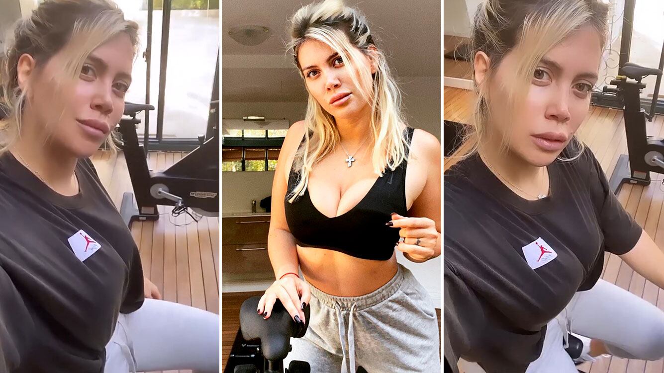 Wanda Nara contó que engordó en cuarentena y se mostró entrenando para recuperar su figura