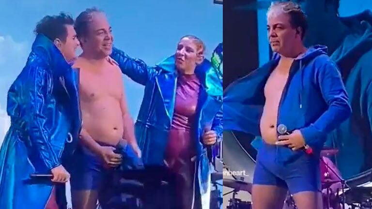 Cristian Castro se quitó la ropa en pleno show de Miranda! y fue furor en redes