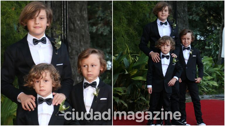 El look de los hijos de Pampita en el casamiento de su mamá y Roberto García Moritán