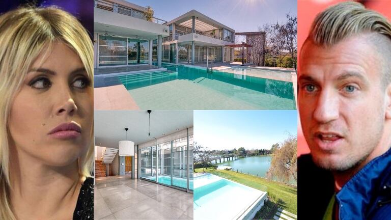 Las imágenes de la millonaria casa que Wanda Nara y Maxi López pusieron en venta por dentro