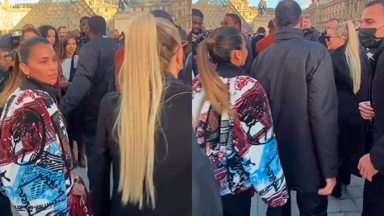 La fría reacción entre Antonela Roccuzzo y Wanda Nara en su primer encuentro público en la Semana de la Moda de París