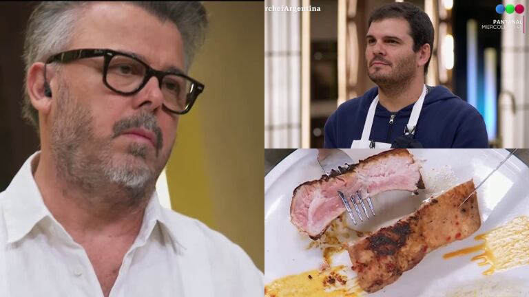 Tremendo enojo de Donato de Santis con un participante que presentó un plato con cerdo crudo: "Tienen que entender cómo cocinar para MasterChef"