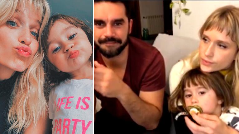 La hija de Gonzalo Heredia y Brenda Gandini se metió en un vivo de sus papás y enamoró a todos