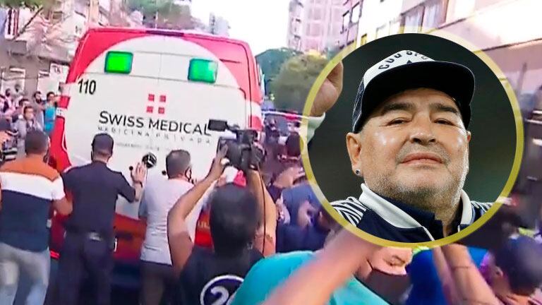 Así trasladaron a Diego Maradona a la Clínica Olivos