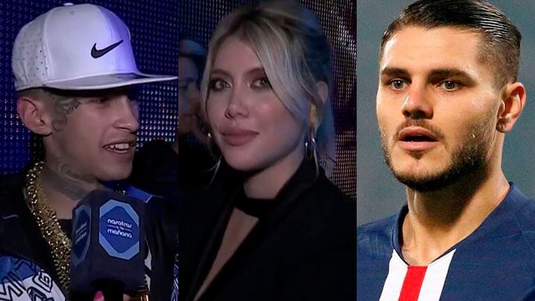 L-Gante habló de Mauro Icardi en plena nota con Wanda Nara al lado y dio que hablar: "Le mando un saludo"