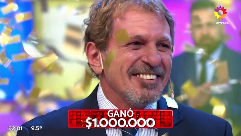 Fabián, el participante de Los 8 escalones del millón que ganó el premio, usará el dinero para visitar a sus dos hijas que viven en el exterior