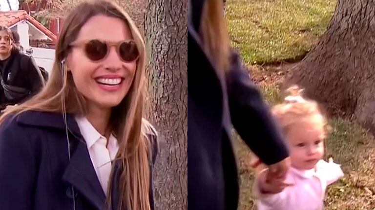 Pampita fue sorprendida por Ana García Moritán en plena entrevista: "Quiere ir al tobogán"