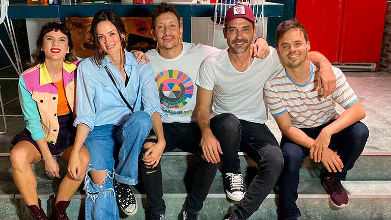 Pedro y Paula Chaves fueron a ver al teatro a Nico Vázquez, Gime Accardi y Benjamín Rojas