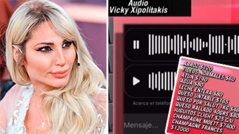 Difunden insólitos audios de Vicky Xipolitakis pidiendo canje a un almacén: "Necesito queso, pan negro, fideitos y agua; algo abundante"