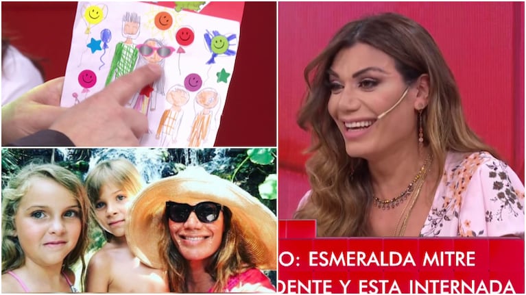 Flor de la Ve mostró la tarjeta del Día de la Madre que le regalaron Isabella y Paul, sus hijos