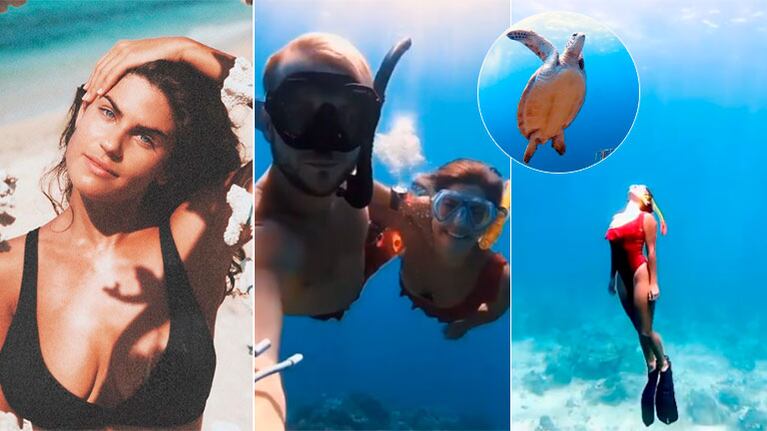 Las aventuras en el fondo del mar de Luli Torn, junto a su novio instructor de buceo, en Indonesia