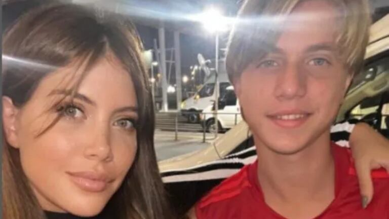 Valentino López, el hijo de Wanda Nara, festejó junto a su novia el campeonato de River