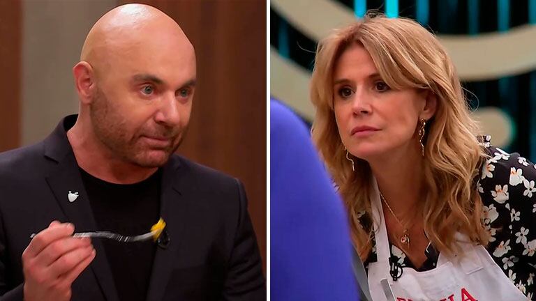 Tenso cruce de Germán Martitegui y Flavia Palmiero en MasterChef Celebrity