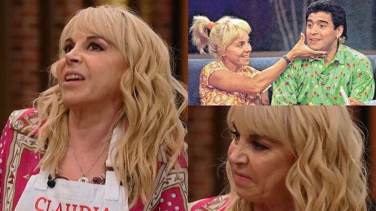 Emotiva cábala de Claudia Villafañe, a casi dos meses de la muerte de Maradona, para llegar a la final de MasterChef: “Que los que me ven de arriba me ayuden”