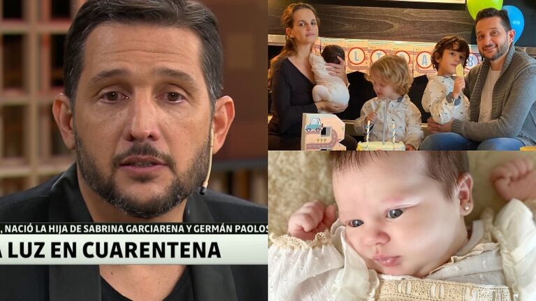 La angustia de Germán Paoloski porque sus padres y sus suegros no conocen a su hija, Mía, por la cuarentena