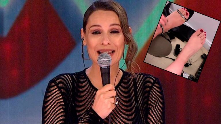 Pampita mostró el divertido detrás de escena para salir al aire en La Academia con ocho meses de embarazo 