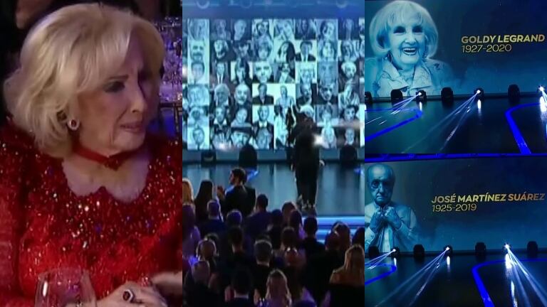 Mirtha Legrand quebró en llanto en el in memoriam de los Martín Fierro: el recuerdo de sus hermanos Goldy y José Martínez Suárez