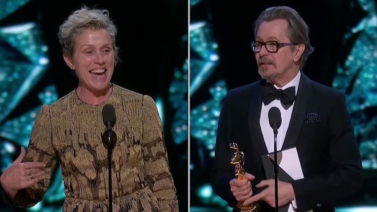 Frances McDormand y Gary Oldman ganaron el Oscar a Mejor actriz y Mejor actor