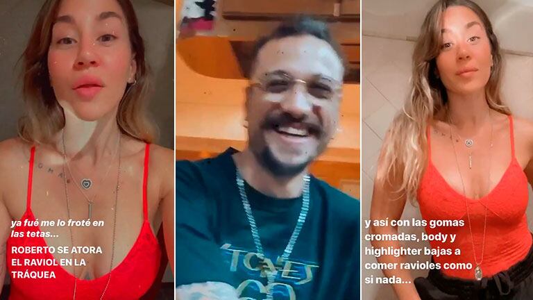 ¡Un fuego! Jimena Barón se puso un body rojo súper sexy para cenar con Daniel Osvaldo