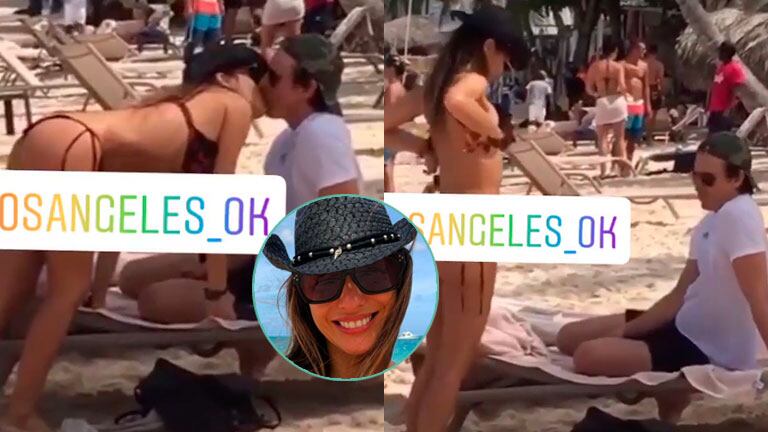 Pampita y su novio, Roberto García Moritán, enamorados en Punta Cana