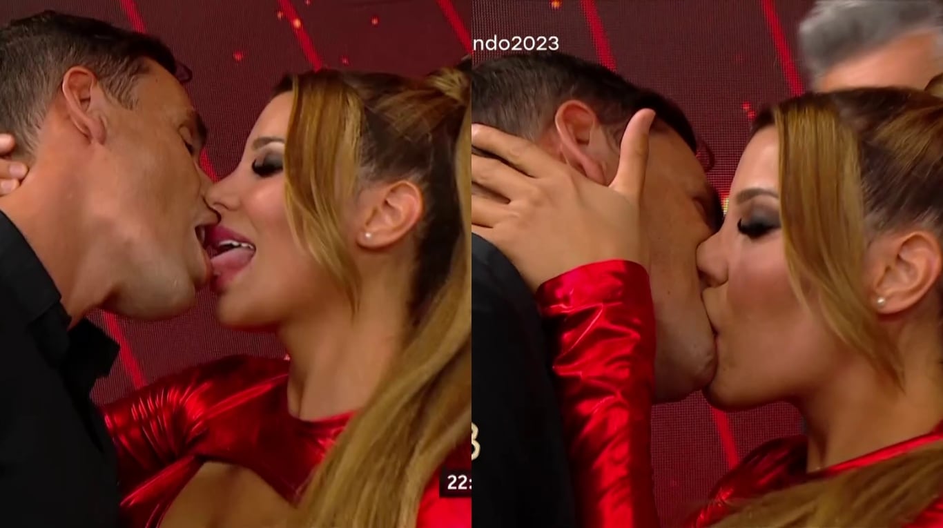 El tremendo y apasionado de beso de Charlotte Caniggia con su novio en Bailando 2023