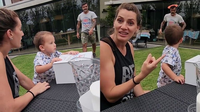 Video: Mica Viciconte quedó en shock por un sorpresivo comentario de su hijo a Fabián Cubero