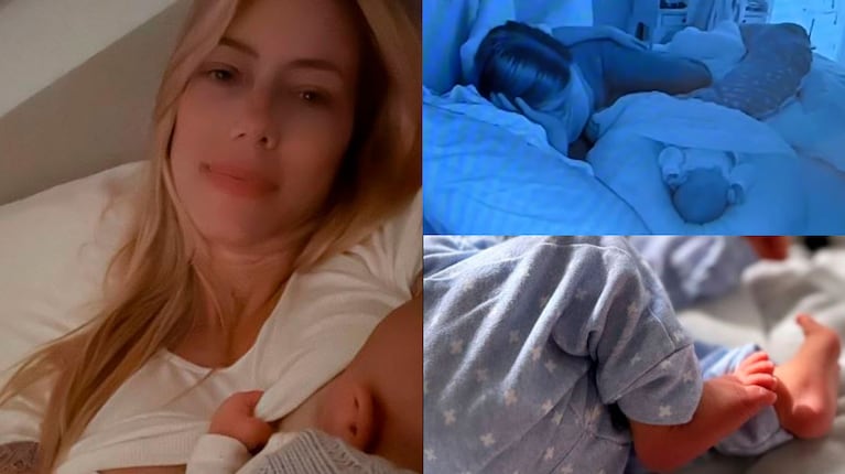 Así espía Nicole Neumann a sus hijas mientras cuidan a su hermanito recién nacido