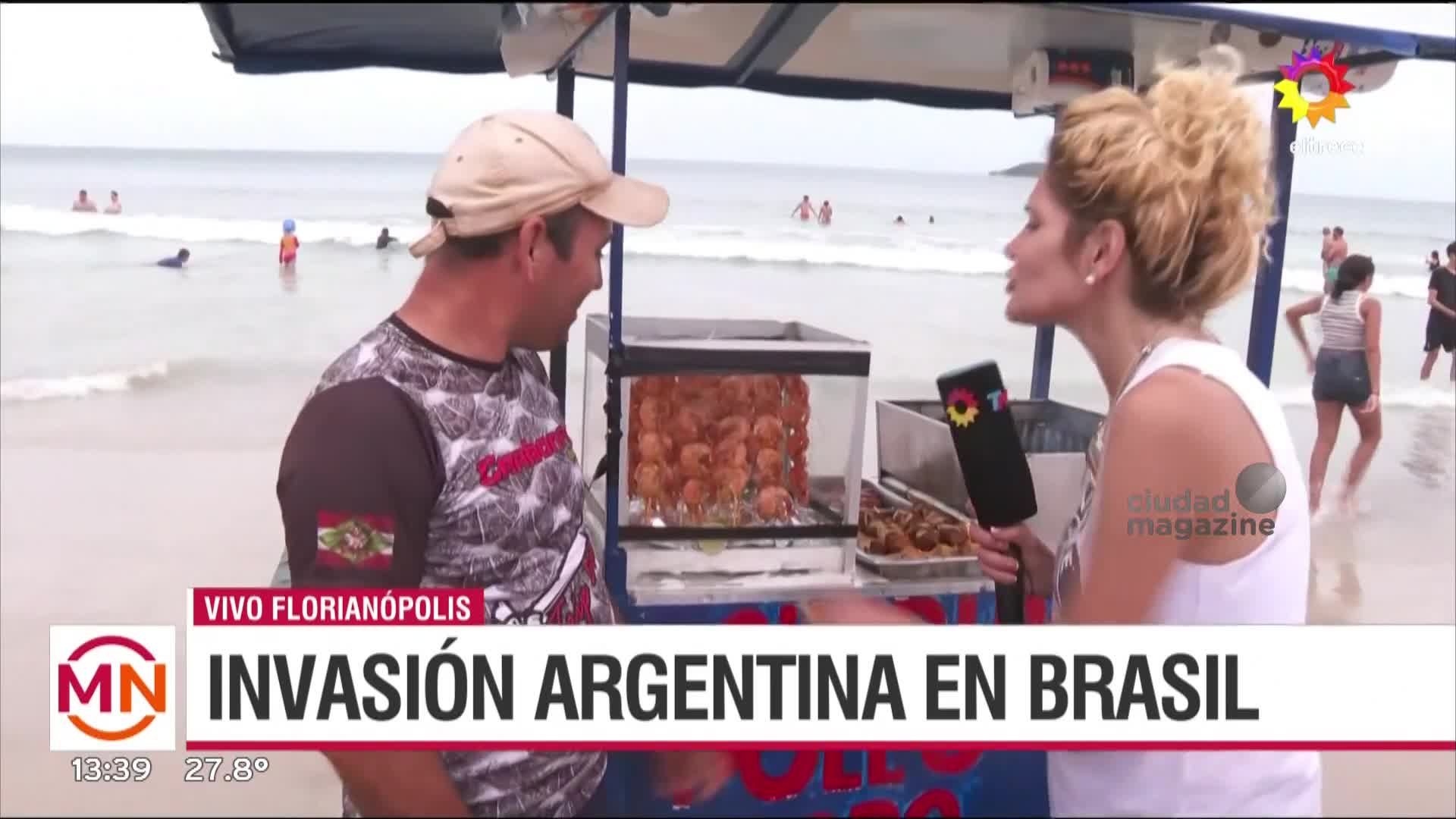 Invasión Argentina en las playas de Brasil