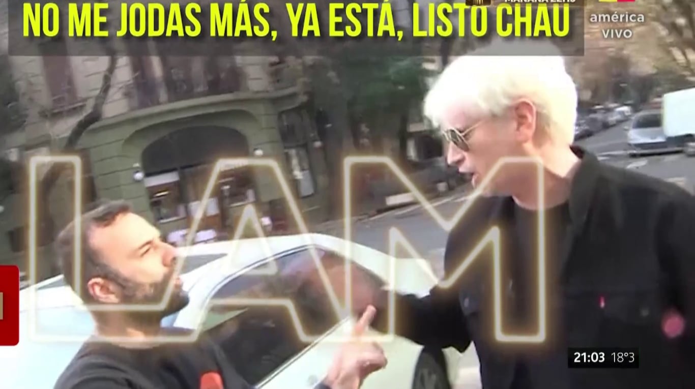 La violenta reacción de Juan Di Natale con el cronista de LAM, con tremendo insultos incluidos