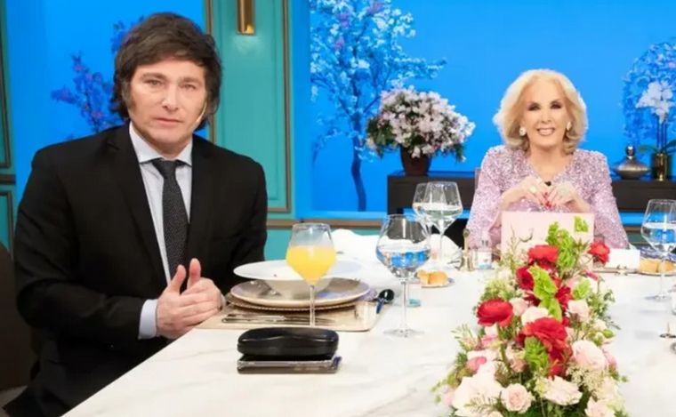 Javier Milei con Mirtha Legrand