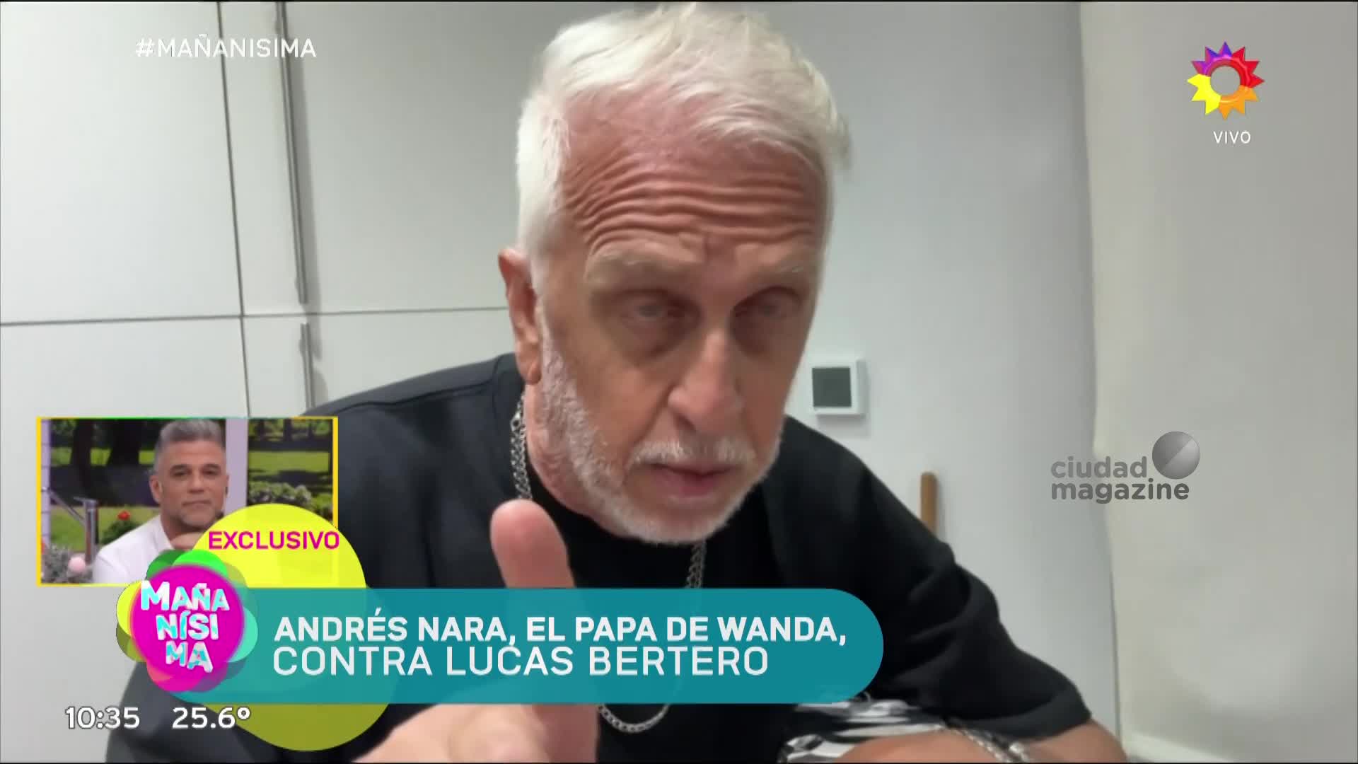 Lucas Bertero se mostró angustiado por la amenaza de Andrés Nara 