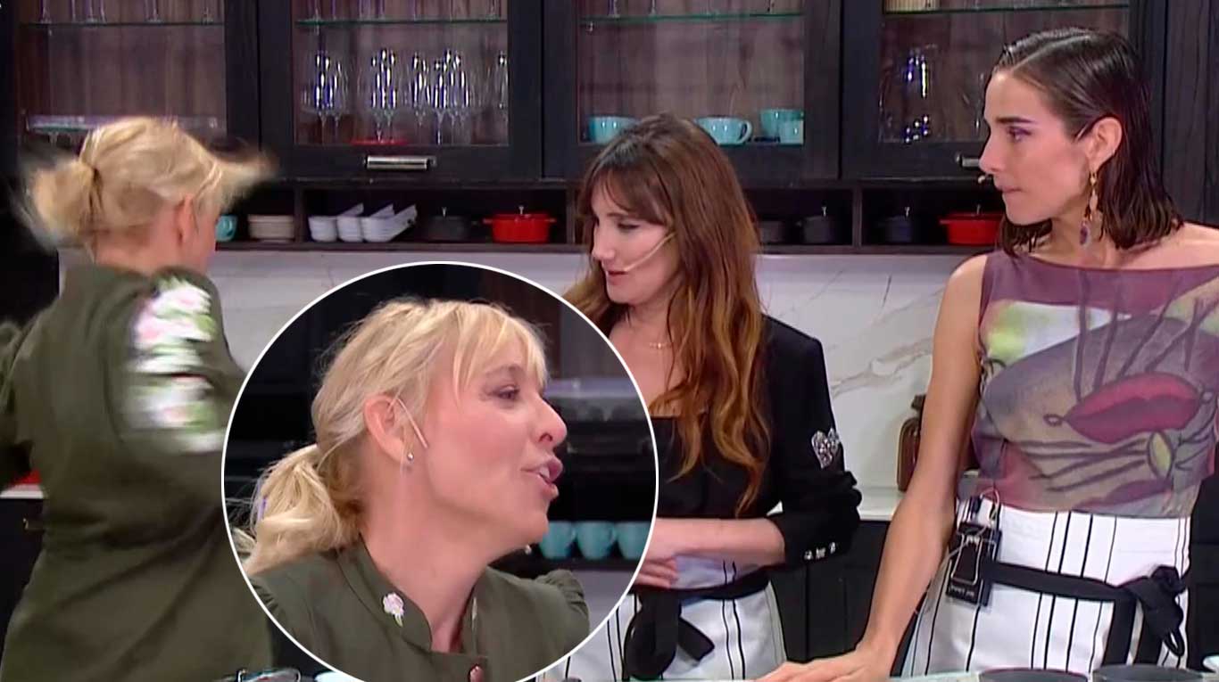 El momento hot de Jimena Monteverde en Almorzando con Juana Viale