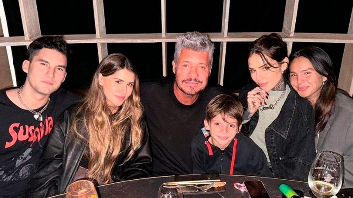 Marcelo Tinelli y sus hijos 