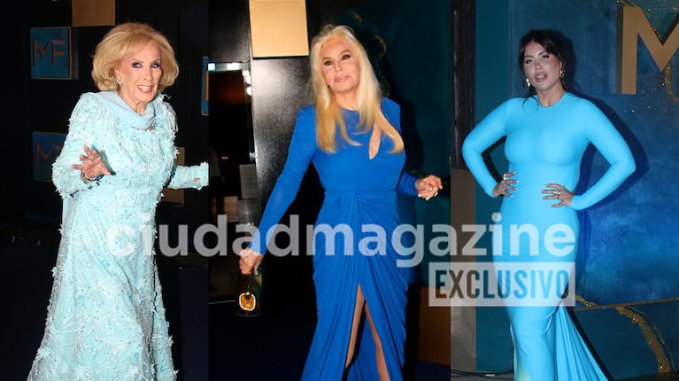 Tres potencias juntas: el encuentro de Mirtha Legrand, Susana Giménez y Wanda Nara en los Martín Fierro 2024